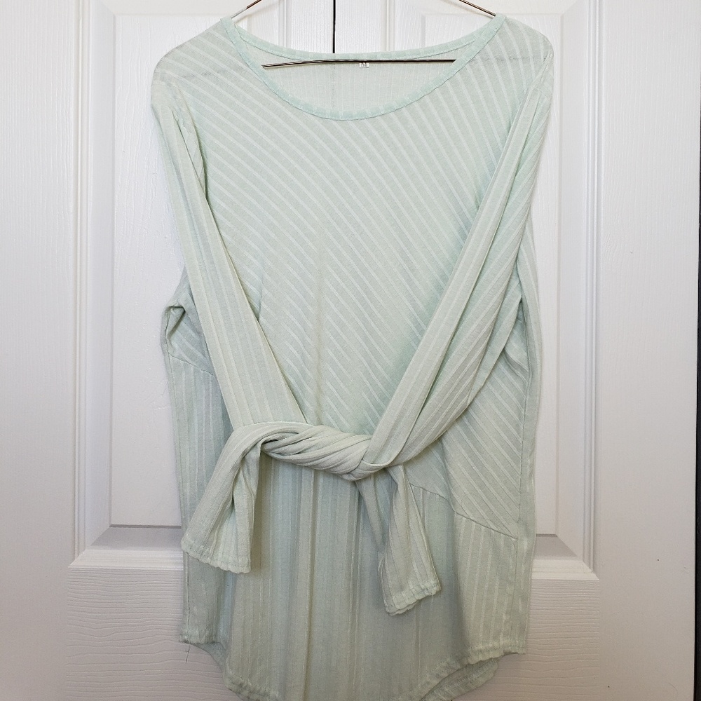 Mint green long sleeve shirt